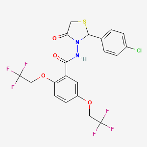 molecular formula C20H15ClF6N2O4S B12388847 Vegfr-2/aurka-IN-1 