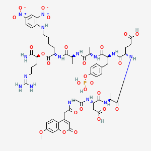 molecular formula C59H76N15O26P B12388854 MCA-Gly-Asp-Ala-Glu-pTyr-Ala-Ala-Lys(DNP)-Arg-NH2 