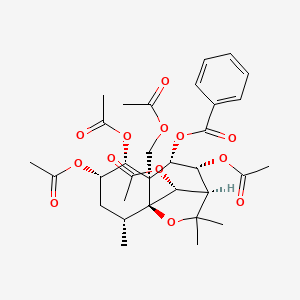 (1|A,2|A,6|A,8|A,9|A)-1,2,6,8,12-Pentakis(acetyloxy)-9-(benzoyloxy)dihydro-|A-agarofuran