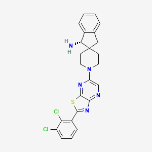 (1S)-1'-[2-(2,3-dichlorophenyl)-[1,3]thiazolo[4,5-b]pyrazin-6-yl]spiro[1,3-dihydroindene-2,4'-piperidine]-1-amine