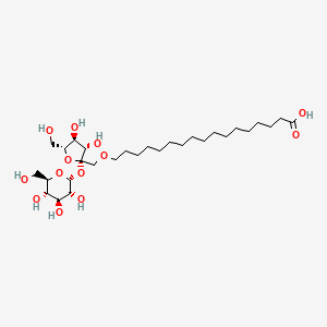 molecular formula C29H54O13 B12388909 17-[[(2S,3S,4S,5R)-3,4-dihydroxy-5-(hydroxymethyl)-2-[(2R,3R,4S,5S,6R)-3,4,5-trihydroxy-6-(hydroxymethyl)oxan-2-yl]oxyoxolan-2-yl]methoxy]heptadecanoic acid 