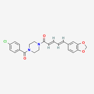 (2E,4E)-5-(1,3-benzodioxol-5-yl)-1-[4-(4-chlorobenzoyl)piperazin-1-yl]penta-2,4-dien-1-one