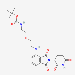 molecular formula C22H28N4O7 B12388917 Thalidomide-4-NH-PEG1-NH-Boc 