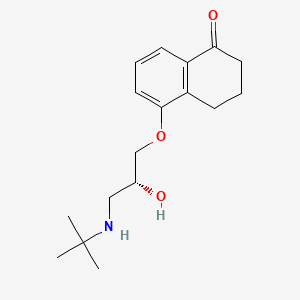 molecular formula C17H25NO3 B1238892 5-[(2R)-3-(tert-butylamino)-2-hydroxypropoxy]-3,4-dihydro-2H-naphthalen-1-one CAS No. 47141-41-3