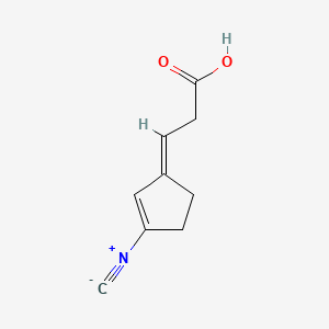 (3E)-3-(3-isocyanocyclopent-2-en-1-ylidene)propanoic acid