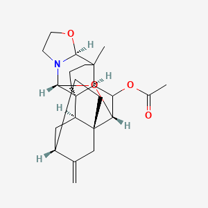 molecular formula C24H33NO4 B12389010 [(1S,2R,5S,7R,8R,13S,18R,21R)-12-methyl-4-methylidene-14,19-dioxa-17-azaheptacyclo[10.7.2.22,5.02,7.08,18.08,21.013,17]tricosan-20-yl] acetate 