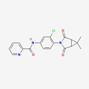 N-[3-chloro-4-(6,6-dimethyl-2,4-dioxo-3-azabicyclo[3.1.0]hexan-3-yl)phenyl]pyridine-2-carboxamide