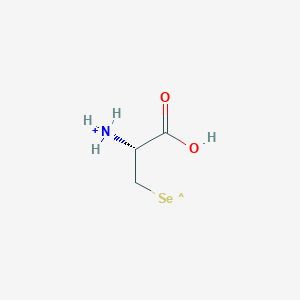 molecular formula C3H7NO2Se+ B1238903 (1R)-1-carboxy-2-selanylethanaminium 