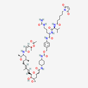 molecular formula C63H91N9O16 B12389034 MC-VC-PAB-Cyclohexanediamine-Thailanstatin A 