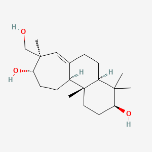 molecular formula C20H34O3 B12389045 (3S,4aR,8R,9S,11aS,11bR)-8-(hydroxymethyl)-4,4,8,11b-tetramethyl-1,2,3,4a,5,6,9,10,11,11a-decahydrocyclohepta[a]naphthalene-3,9-diol 