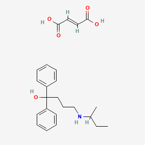 molecular formula C24H31NO5 B1238905 4-Isobutylamino-1,1-diphenyl-1-butanol maleate CAS No. 99465-62-0