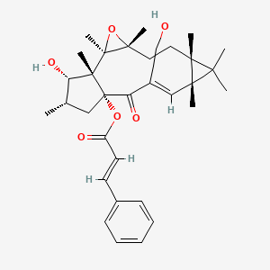 molecular formula C33H44O6 B12389098 [(1R,2R,4R,7R,9S,10E,13R,15S,16S)-16-hydroxy-11-(hydroxymethyl)-1,2,4,7,8,8,9,15-octamethyl-12-oxo-3-oxatetracyclo[11.3.0.02,4.07,9]hexadec-10-en-13-yl] (E)-3-phenylprop-2-enoate 