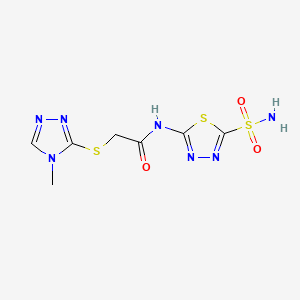 molecular formula C7H9N7O3S3 B12389114 CA inhibitor 2 