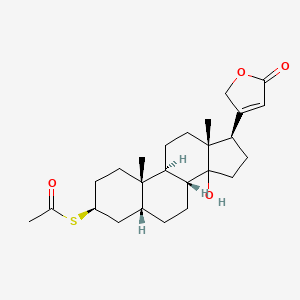 S-[(3S,5R,8R,9S,10S,13R,17R)-14-hydroxy-10,13-dimethyl-17-(5-oxo-2H-furan-3-yl)-1,2,3,4,5,6,7,8,9,11,12,15,16,17-tetradecahydrocyclopenta[a]phenanthren-3-yl] ethanethioate