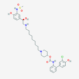 [1-[9-[[(2R)-2-hydroxy-2-[4-hydroxy-3-(methanesulfonamido)phenyl]ethyl]amino]nonyl]piperidin-4-yl] N-[2-(3-chloro-4-hydroxyphenyl)phenyl]carbamate