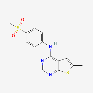 6-methyl-~{N}-(4-methylsulfonylphenyl)thieno[2,3-d]pyrimidin-4-amine