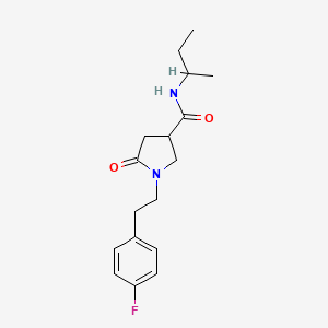 N-butan-2-yl-1-[2-(4-fluorophenyl)ethyl]-5-oxo-3-pyrrolidinecarboxamide