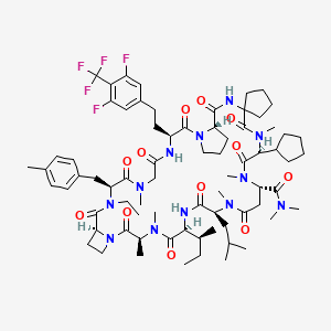 molecular formula C73H105F5N12O12 B12389332 Paluratide CAS No. 2676177-63-0