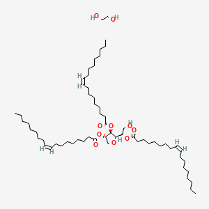 ethane-1,2-diol;[(3S,4R,5R)-5-[(1R)-2-hydroxy-1-[(Z)-octadec-9-enoyl]oxyethyl]-4-[(Z)-octadec-9-enoyl]oxyoxolan-3-yl] (Z)-octadec-9-enoate