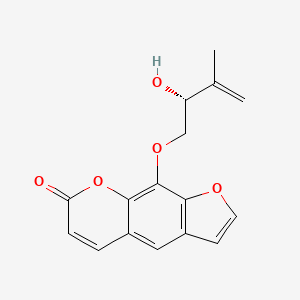 molecular formula C16H14O5 B12389371 9-[(2R)-2-hydroxy-3-methylbut-3-enoxy]furo[3,2-g]chromen-7-one 