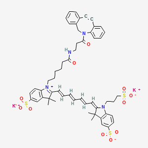 molecular formula C54H56K2N4O11S3 B12389422 Sulfo-Cy7-DBCO 