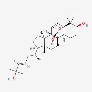 molecular formula C30H48O4 B12389446 (1R,4S,5S,8R,9R,12S,13S,16S,19S)-8-[(E,2R)-6-hydroxy-6-methylhept-4-en-2-yl]-5,9,17,17-tetramethyl-18-oxapentacyclo[10.5.2.01,13.04,12.05,9]nonadec-2-ene-16,19-diol 