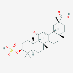 molecular formula C30H46O7S B12389494 18|A-Glycyrrhetyl-3-O-sulfate 