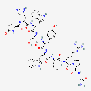 molecular formula C64H82N18O13 B12389501 (D-His2,D-Trp6)-LHRH 