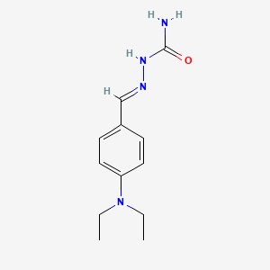 molecular formula C12H18N4O B1238951 [(E)-[4-(二乙氨基)苯基]亚甲基氨基]脲 