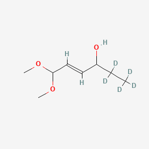 molecular formula C8H16O3 B12389531 trans-4-Hydroxy-2-hexenal-5,5,6,6,6-d5 dimethyl acetal 