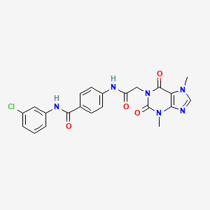 molecular formula C22H19ClN6O4 B12389552 T-1-Mcpab 