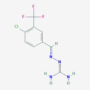 molecular formula C9H8ClF3N4 B12389566 2-[(E)-[4-chloro-3-(trifluoromethyl)phenyl]methylideneamino]guanidine 