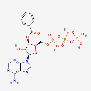 molecular formula C17H20N5O14P3 B12389592 [(2R,3R,5R)-5-(6-aminopurin-9-yl)-4-hydroxy-2-[[hydroxy-[hydroxy(phosphonooxy)phosphoryl]oxyphosphoryl]oxymethyl]oxolan-3-yl] benzoate 