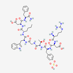 molecular formula C55H74N14O18S B12389661 [Thr28, Nle31]-Cholecystokinin (25-33), sulfated 