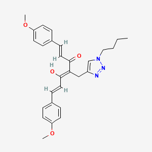 (1E,4Z,6E)-4-[(1-butyltriazol-4-yl)methyl]-5-hydroxy-1,7-bis(4-methoxyphenyl)hepta-1,4,6-trien-3-one