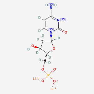 dilithium;[dideuterio-[(2R,3S,5R)-2,3,4,4,5-pentadeuterio-3-deuteriooxy-5-[5,6-dideuterio-4-(dideuterio(15N)amino)-2-oxo(1,3-15N2)pyrimidin-1-yl]oxolan-2-yl]methyl] phosphate