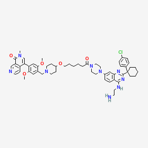 4-[4-[[4-[6-[4-[4-(2-Aminoethylamino)-2-[1-(4-chlorophenyl)cyclohexyl]quinazolin-7-yl]piperazin-1-yl]-6-oxohexoxy]piperidin-1-yl]methyl]-2,5-dimethoxyphenyl]-2-methyl-2,7-naphthyridin-1-one