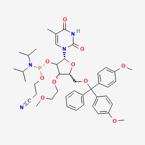 3-[[(2R,4S,5R)-5-[[bis(4-methoxyphenyl)-phenylmethoxy]methyl]-4-(2-methoxyethoxy)-2-(5-methyl-2,4-dioxopyrimidin-1-yl)oxolan-3-yl]oxy-[di(propan-2-yl)amino]phosphanyl]oxypropanenitrile