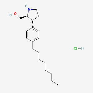 molecular formula C19H32ClNO B12389779 [(2S,3R)-3-(4-octylphenyl)pyrrolidin-2-yl]methanol;hydrochloride 