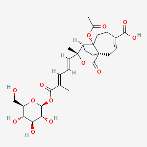 molecular formula C28H36O13 B12389787 Pseudolaric acid C2-O-|A-D-glucoside 