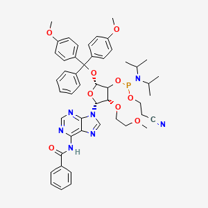 N-[9-[(2R,3S,5S)-5-[bis(4-methoxyphenyl)-phenylmethoxy]-4-[2-cyanoethoxy-[di(propan-2-yl)amino]phosphanyl]oxy-3-(2-methoxyethoxy)oxolan-2-yl]purin-6-yl]benzamide