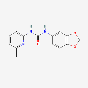 molecular formula C14H13N3O3 B1238984 1-(1,3-Benzodioxol-5-yl)-3-(6-methyl-2-pyridinyl)urea 