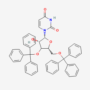 molecular formula C47H40N2O6 B12389847 1-[(2R,3S,5R)-3-hydroxy-4-trityloxy-5-(trityloxymethyl)oxolan-2-yl]pyrimidine-2,4-dione 