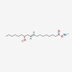 molecular formula C18H33NaO3 B12389871 (R,Z)-12-hydroxyoctadec-9-enoic acid, sodium salt 