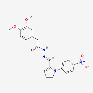 molecular formula C21H20N4O5 B1238989 2-(3,4-二甲氧基苯基)-N'-{(E)-[1-(4-硝基苯基)-1H-吡咯-2-基]亚甲基}乙酰肼 
