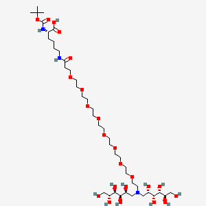 molecular formula C42H83N3O23 B12389896 Boc-Lys-PEG8-N-bis(D-glucose) 