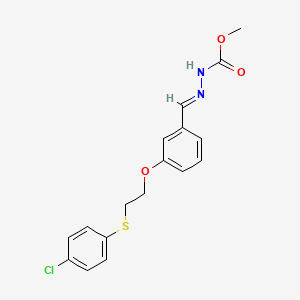 molecular formula C17H17ClN2O3S B1238990 methyl (2E)-2-(3-{2-[(4-chlorophenyl)sulfanyl]ethoxy}benzylidene)hydrazinecarboxylate 