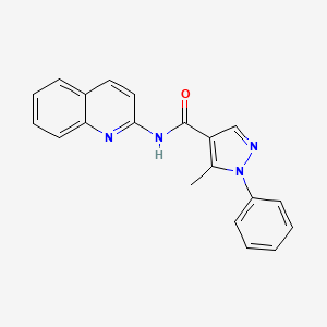 molecular formula C20H16N4O B12389901 5-methyl-1-phenyl-N-quinolin-2-ylpyrazole-4-carboxamide 