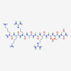 molecular formula C40H78N18O11 B12389914 Lys-Lys-Arg-Ala-Ala-Arg-Ala-Thr-Ser-NH2 