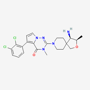 2-[(3R,4R)-4-amino-3-methyl-2-oxa-8-azaspiro[4.5]decan-8-yl]-5-(2,3-dichlorophenyl)-3-methylpyrrolo[2,1-f][1,2,4]triazin-4-one